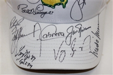 Nicklaus, Spieth & Nine (9) other Masters Champs Multi-Signed Undated Masters White Hat JSA ALOA