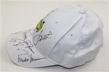Nicklaus, Spieth & Nine (9) other Masters Champs Multi-Signed Undated Masters White Hat JSA ALOA