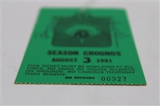 Arnold Palmer & Barry Jaekel Signed 1981 PGA Championship at Atlanta Athletic Club Ticket #327 JSA ALOA