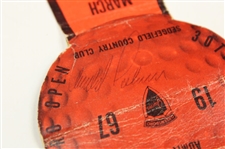 Arnold Palmer Signed 1967 Greater Greensboro Open Wednesday Peel-Off Ticket JSA ALOA