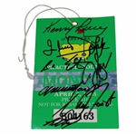 Field Multi-Signed 1995 Masters Monday Practice Round Ticket JSA ALOA