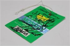 Field Multi-Signed 1995 Masters Monday Practice Round Ticket JSA ALOA