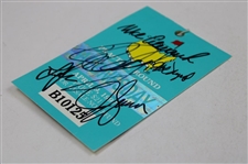 Field Multi-Signed 1997 Masters Wednesday Practice Round Ticket JSA ALOA