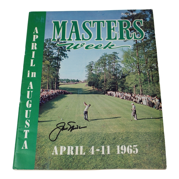 Jack Nicklaus Signed April 1965 Masters Week Magazine JSA ALOA
