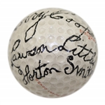 Horton Smith, Lawson Little, Jimmy Thomson, & Harry Cooper Facsimile Stamped Spalding Golf Ball