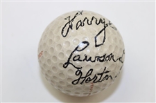 Horton Smith, Lawson Little, Jimmy Thomson, & Harry Cooper Facsimile Stamped Spalding Golf Ball