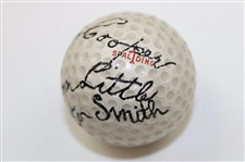 Horton Smith, Lawson Little, Jimmy Thomson, & Harry Cooper Facsimile Stamped Spalding Golf Ball