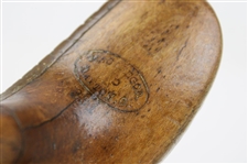 Macgregor Early Wood Shaft Mallet Putter With Heavy Brass Face & Shaft Stamp