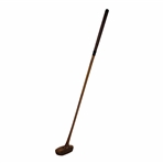 Macgregor Early Wood Shaft Mallet Putter With Heavy Brass Face & Shaft Stamp