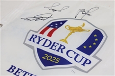 Rory & Seven (7) other Team Europe Signed 2025 Ryder Cup at Bethpage Black Flag JSA ALOA