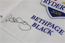 Rory & Seven (7) other Team Europe Signed 2025 Ryder Cup at Bethpage Black Flag JSA ALOA