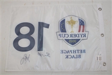 Team USA's Ben Griffin & Harris English Signed 2025 Ryder Cup at Bethpage Black Flag JSA ALOA