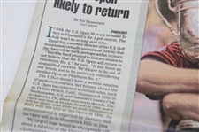 Payne Stewart 'Fantastic Finish' News & Observer Newspaper Full Monday June 21, 1999 Newspaper