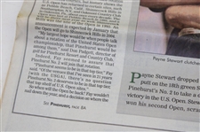 Payne Stewart 'Fantastic Finish' News & Observer Newspaper Full Monday June 21, 1999 Newspaper