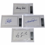 Doug Ford, Sandy Lyle, & Vijay Singh & Bernhard Langer Signed Index Cards - All Beckett Authentic