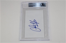 Doug Ford, Sandy Lyle, & Vijay Singh & Bernhard Langer Signed Index Cards - All Beckett Authentic