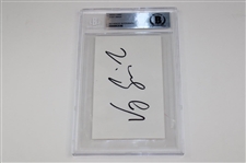 Doug Ford, Sandy Lyle, & Vijay Singh & Bernhard Langer Signed Index Cards - All Beckett Authentic