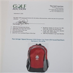 Paul Azinger Signed Personal 2020 Ryder Cup Team USA Issued Red/Black Backpack JSA ALOA