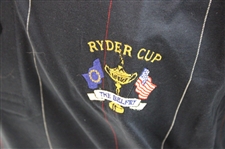 Paul Azinger's 2002 Ryder Cup at The Belfry Team USA Antigua Navy Striped Golf Polo - Large