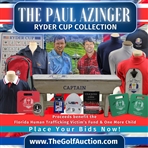 Paul Azinger's 2002 Ryder Cup at The Belfry Team USA Antigua Navy Striped Golf Polo - Large