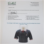 Paul Azinger's 2002 Ryder Cup at The Belfry Team USA Antigua Navy Striped Golf Polo - Large