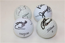 Paul Azinger, Curtis Strange, Peter Jacobsen & Ben Crenshaw Signed Golf Balls JSA ALOA