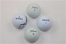 Paul Azinger, Curtis Strange, Peter Jacobsen & Ben Crenshaw Signed Golf Balls JSA ALOA