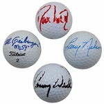Davis Love III, Al Geiberger, Larry Nelson & Lanny Wadkins Signed Golf Balls JSA ALOA