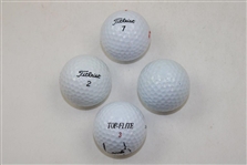 Davis Love III, Al Geiberger, Larry Nelson & Lanny Wadkins Signed Golf Balls JSA ALOA