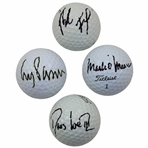 Mark OMeara, Corey Pavin, Davis Love III & Brad Faxon Signed Golf Balls JSA ALOA