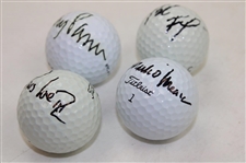 Mark O'Meara, Corey Pavin, Davis Love III & Brad Faxon Signed Golf Balls JSA ALOA