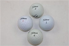 Mark O'Meara, Corey Pavin, Davis Love III & Brad Faxon Signed Golf Balls JSA ALOA