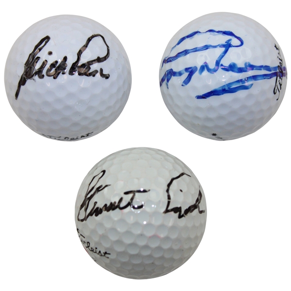 Stewart Cink, Nick Price & Greg Norman Signed Golf Balls JSA ALOA