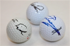 Stewart Cink, Nick Price & Greg Norman Signed Golf Balls JSA ALOA