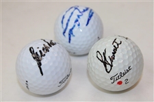 Stewart Cink, Nick Price & Greg Norman Signed Golf Balls JSA ALOA