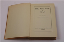1915 'The Pro And Con Of Golf' Book by Alexander Revell
