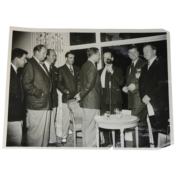1949 Ryder Cup Team USA Being Interviewed by BBC at Reception at Savoy Press Photo - September 9th