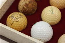 Eleven (11) Various Golf Balls in ;The Anthology of Golf' Box