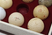 Eleven (11) Various Golf Balls in ;The Anthology of Golf' Box