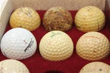 Eleven (11) Various Golf Balls in ;The Anthology of Golf' Box