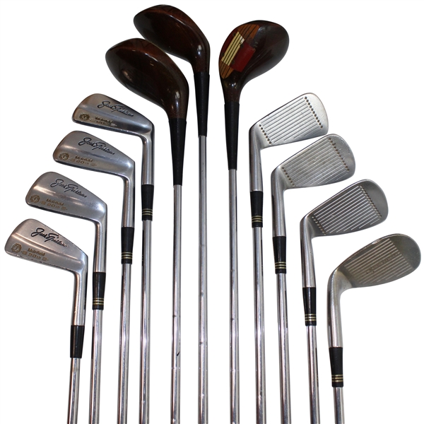 Macgregor Jack Nicklaus Woods & Irons Muirfield 20th Ann Models 3-8 ,P, S W/ 3 Woods R-300 Dynamic Gold Shafts