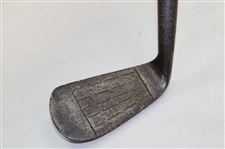Mashie Iron Circa 1925 Wood Shaft Yale Flag On Back Of Blade