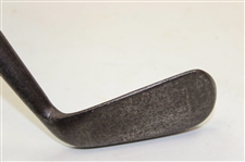 Mashie Iron Circa 1925 Wood Shaft Yale Flag On Back Of Blade