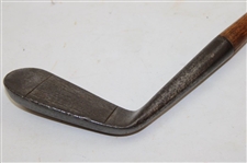 Mashie Iron Circa 1925 Wood Shaft Yale Flag On Back Of Blade