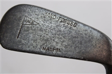 Mashie Iron Circa 1925 Wood Shaft Yale Flag On Back Of Blade
