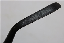 Mashie Iron Circa 1925 Wood Shaft Yale Flag On Back Of Blade