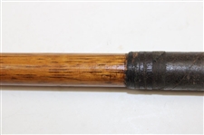 Mashie Iron Circa 1925 Wood Shaft Yale Flag On Back Of Blade