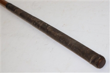 Mashie Iron Circa 1925 Wood Shaft Yale Flag On Back Of Blade