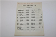 1963 Masters Tournament Thursday, Friday & Saturday Pairing Sheets - Jack's First Masters Win