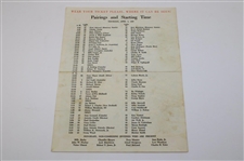 1963 Masters Tournament Thursday, Friday & Saturday Pairing Sheets - Jack's First Masters Win
